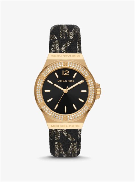 michael kors lennox gold|lennox pave gold tone.